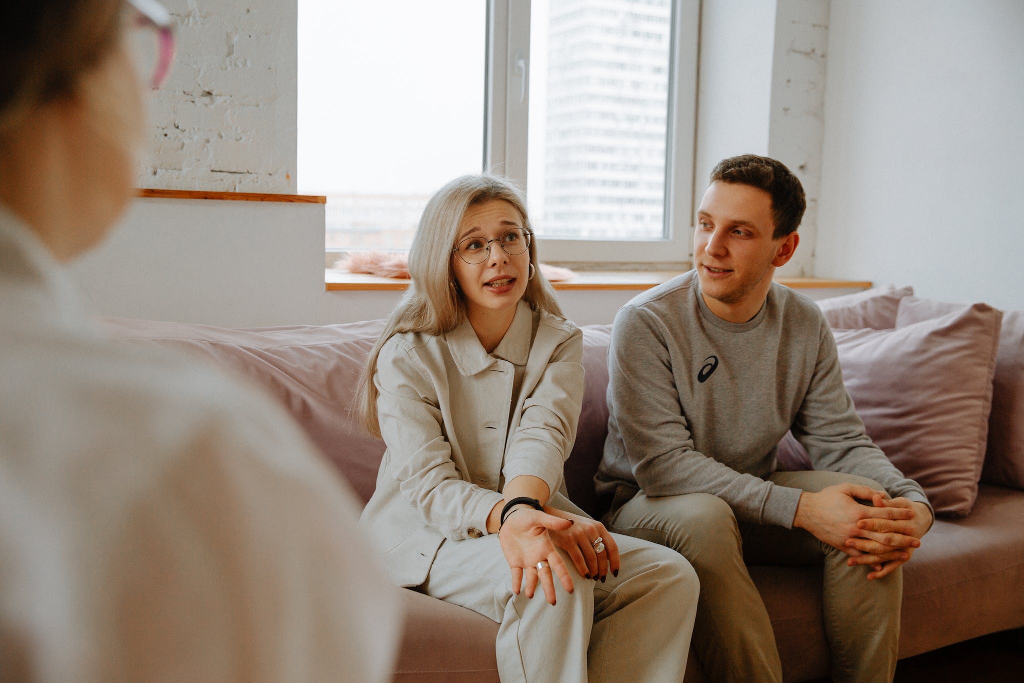 Couple Talking with Therapist about premature ejaculation