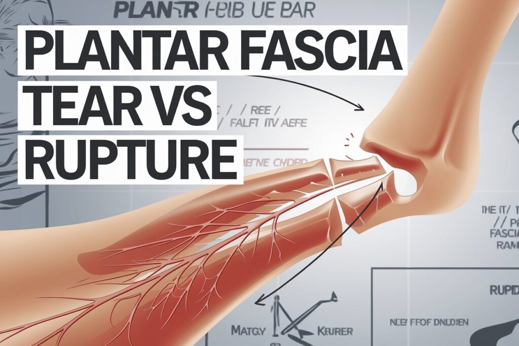 plantar fascia tear vs rupture