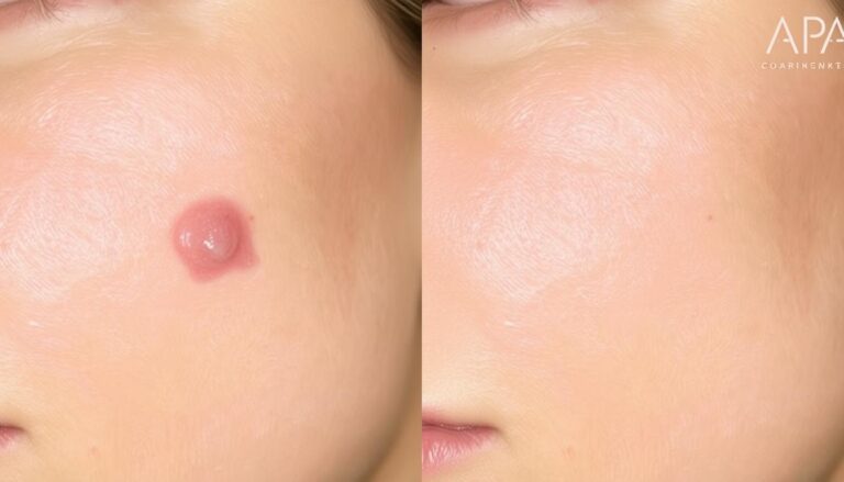 mole removal before and after