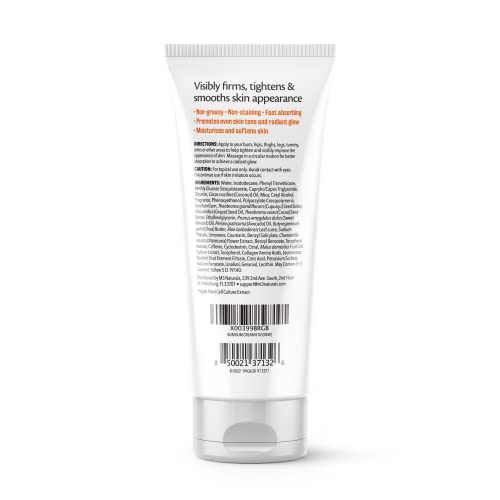 Bum Bum Cream with Lemon Vanilla Scent, 2-in-1 Skin Care Cellulite Treatment & Massage Lotion, Non-Greasy Skin Tightening for Firm Butt, Belly, and Thighs with Cupuaçu, Collagen, and Caffeine, 8 Fl Oz