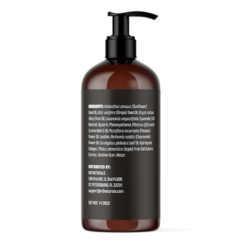 Lavender Sensual Massage Oil with Collagen and Stem Cells, Skin Tightening Therapy for Bum, Thighs, and Belly, Fast-Absorbing Cellulite Oil by M3 Naturals