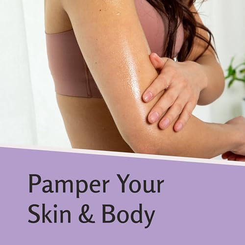 Lavender Sensual Massage Oil with Collagen and Stem Cells, Skin Tightening Therapy for Bum, Thighs, and Belly, Fast-Absorbing Cellulite Oil by M3 Naturals