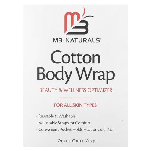 Castor Oil Wrap - Organic Cotton, Reusable Adjustable Pack with Durable Straps and Leak-Resistant Outer Layer, Stomach Wrap for Castor Oil Detox and Wellness (Beige)