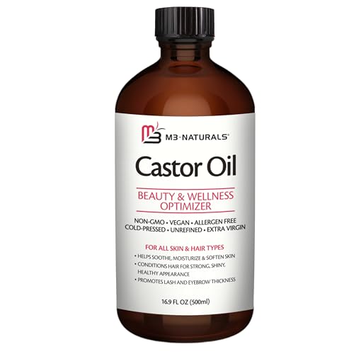 M3 Naturals Pure Castor Oil Pack Kit, Large Hexane-Free Cold-Pressed in Glass Bottle with Adjustable Reusable Organic Cotton Wrap for Detox and Wellness (1 of Each)