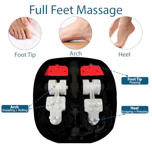InvoSpa Shiatsu Foot Massager Machine with Heat - Electric Deep Kneading Heated Foot Massage - Spa Feet Massager for Neuropathy and Plantar Fasciitis