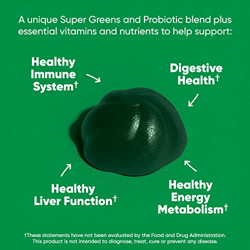 Goli SuperGreen Vitamin Gummy - 300 Count - Essential Vitamins and Minerals - Plant-Based, Vegan, Gluten-Free & Gelatin Free - Health from Within, Pack of 5