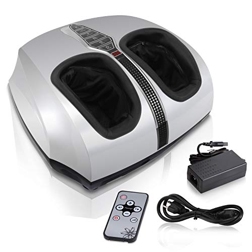 SereneLife Vibration Therapy Full Foot Massager-for Pain Relief and Comfort with Heat Function and Different Intensity Levels,Remote Control-Works On Heels,Toes and Ankles-SereneLife