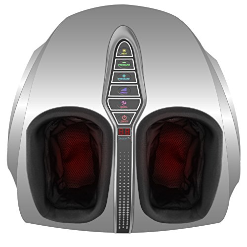 SereneLife Vibration Therapy Full Foot Massager-for Pain Relief and Comfort with Heat Function and Different Intensity Levels,Remote Control-Works On Heels,Toes and Ankles-SereneLife