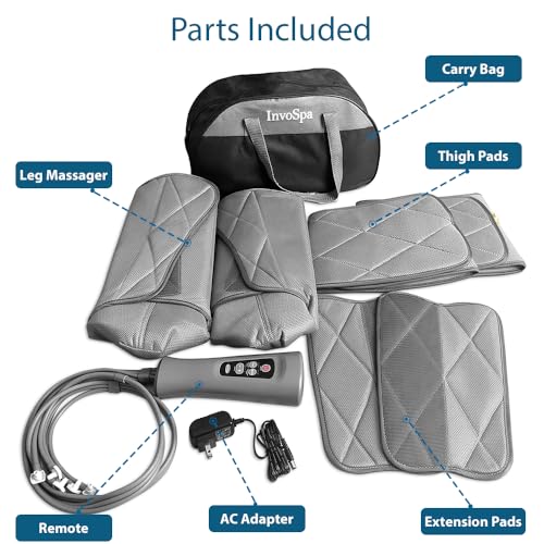 Leg Massager for Circulation - Foot and Calf Massager, Air Compression Leg Wraps Massage Boots Machine for Home Use Leg Massage - scd Machine for Calf, Thigh and Foot Massager, FSA or HSA Eligible