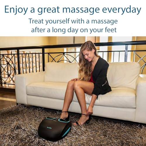 InvoSpa Shiatsu Foot Massager Machine with Heat - Electric Deep Kneading Heated Foot Massage - Spa Feet Massager for Neuropathy and Plantar Fasciitis