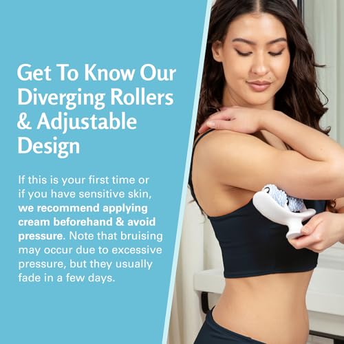 M3 Naturals Anti Cellulite Roller & Lymphatic Drainage Massager | Fascia Blaster for Contoured & Smoother Skin | Tool for Sore Arms, Legs, Stomach & Buttocks