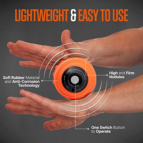 SQUATZ Wireless Vibrating Massage Ball - 3 Vibration Intensity Levels, 2 to 5 Hours Battery Life Power, Portable and Rechargeable, Deep Tissue Trigger Point Therapy Suitable for Massaging Muscles