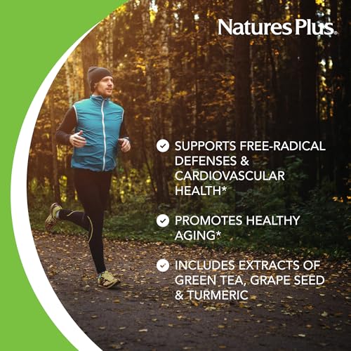 Natures Plus Herbal Actives Resveratrol, Extended Release - 125 mg, 120 Vegetarian Tablets - Gluten-Free - 60 Servings