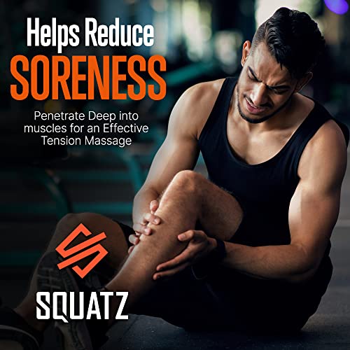 SQUATZ Wireless Vibrating Massage Ball - 3 Vibration Intensity Levels, 2 to 5 Hours Battery Life Power, Portable and Rechargeable, Deep Tissue Trigger Point Therapy Suitable for Massaging Muscles