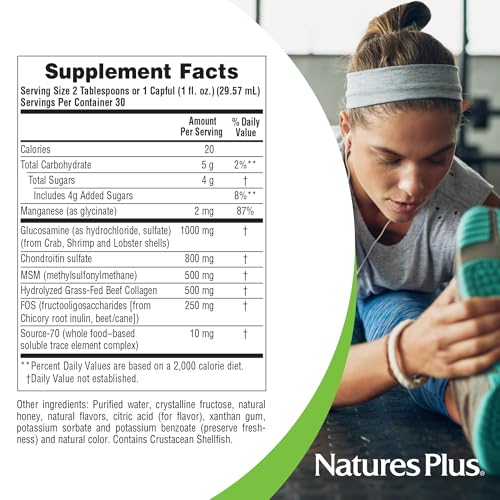 Natures Plus Ultra Rx-Joint Liquid, Honey Lemon - 30 fl oz, Pack of 3 - Supports Healthy Joint Function - with Glucosamine, Chondroitin & MSM - Gluten Free - 90 Total Servings