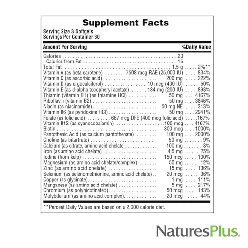 Natures Plus Regeneration - 90 Softgels, Pack of 2 - Multi-Vitamin & Mineral Supplement with Botanical Extracts & Antioxidants - Gluten Free - 60 Total Servings