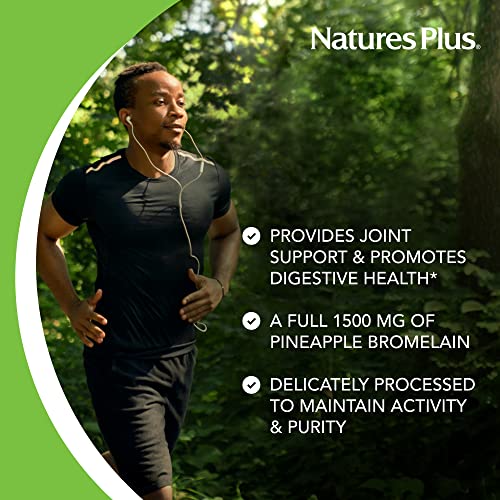 NaturesPlus Ultra Bromelain 1500 mg - 60 Tablets, Pack of 2 - Supports Joints, Digestive Health & Overall Well-Being - Vegetarian, Gluten Free - 120 Total Servings