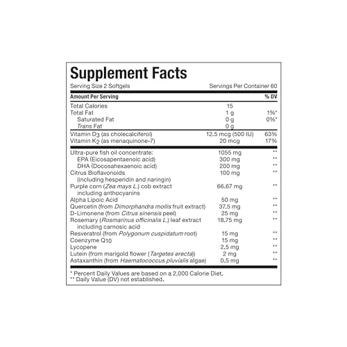 Nu Skin Youth Dietary Supplement, Supports Vitality & Wellness, Advanced Antioxidant Blend for Cellular Health, 120 Softgels