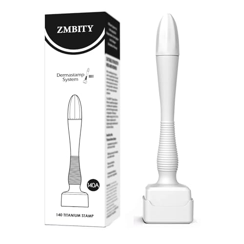 Titanium Microneedles Derma Stamp - Derma Roller Alternative -Microneedle Micro Needle Skin Care Tool - Microneedling Stamp for Men and Women (0.25mm)