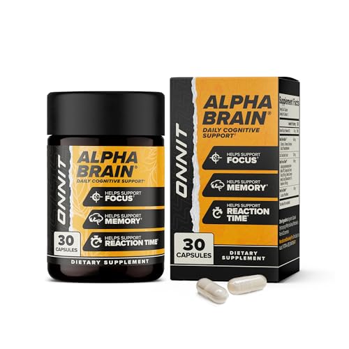 ONNIT Alpha Brain Nootropic Brain Supplement for Men and Women, IGEN Non-GMO Tested, Memory, Mental Clarity, Cognitive Support and Focus Capsules with L-Theanine and Vitamin B6, 30 Count