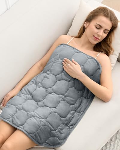 Cottonblue Weighted Lap Blanket 7lbs, Cozy Luxury Crystal Velvet Weighted Blanket for Adults, Small Weighted Blanket for Relaxation, Sleeping, Travel, Grey, 29" x 24"