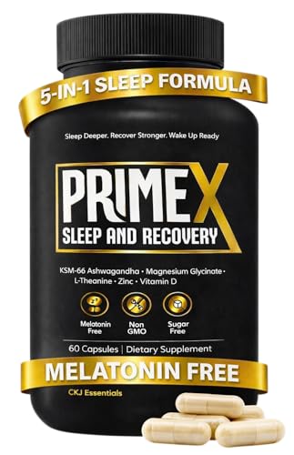 Sleep Aid Without Melatonin- Deep Sleep Supplement with KSM-66® Ashwagandha and Magnesium Glycinate for Nighttime Relaxation, Recovery & Restful Sleep- with L-Theanine, Zinc & Vitamin D3 (30 Servings)