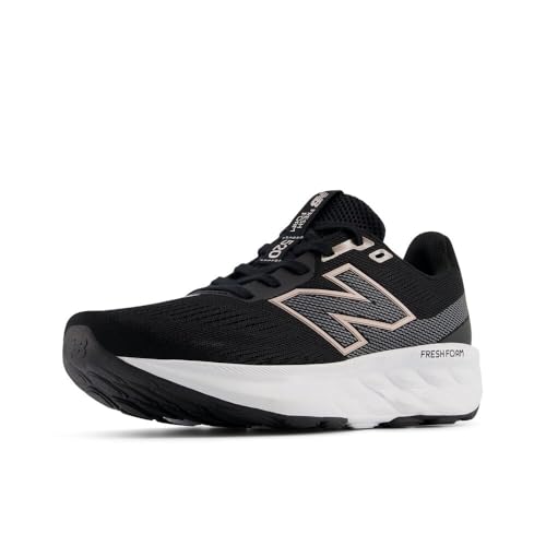 New Balance Women's Fresh Foam 520 V9 Running Shoe, Black/Castlerock/Metallic Rose, 8 XW