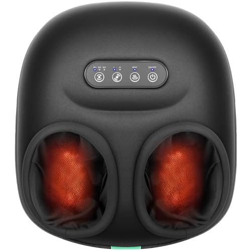 Medcursor Foot Massager Machine with Heat, Rolling, Deep Kneading, Shiatsu Foot Massager for Delivers Pain Relief, Tired, Plantar Fasciitis, Gift for Women Mom Men Fits Up to 13"