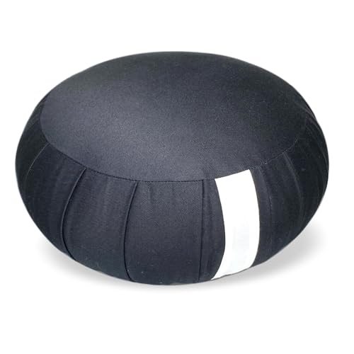 Zafu Meditation Cushion Japan Made | Authentic Zen Temple Style Zazen Seat – Firm Kapok Filling for Mindfulness, Yoga & Posture Support