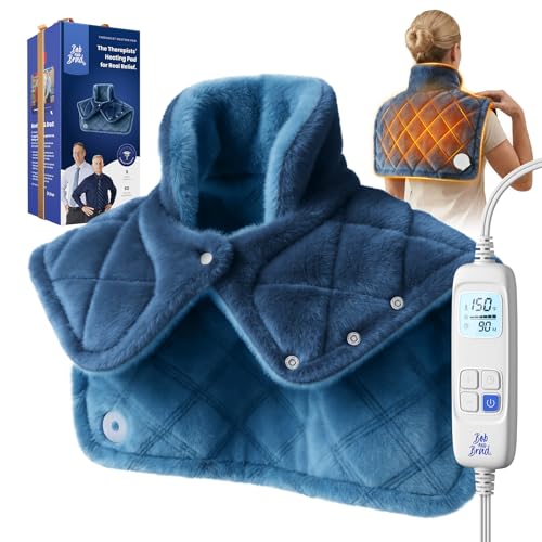 BOB AND BRAD Weighted Heating Pad for Neck and Shoulders, 2.2lb Electric Neck Wrap with Far-Infrared Ceramic Beads for Deep Tissue Pain Relief, 20"x22", FSA Eligible/HSA Eligible, Gift for Mom Women