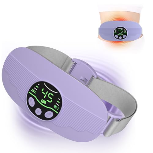 HOTBAG Heating Pad for Period Cramps Portable Cordless 3S Fast Period Heating Pad Cramp Relief with 3 Heat Levels and 3 Massage Modes Menstrual Electric Waist Wrap Belt for Pain Relief Gifts for Her