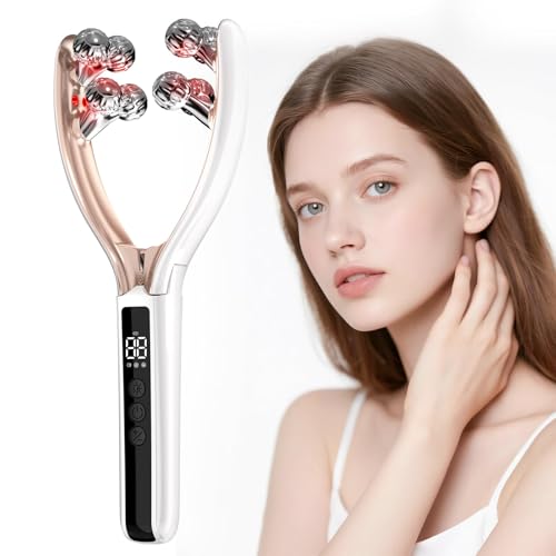 Doge&Vollar Facial Massager Face and Neck | Shaper & Slimmer for Women | Korean Skin Care | Lymphatic Contour Face Brush Face Roller Lymphatic Drainage | Rechargeable for Home & Travel Use