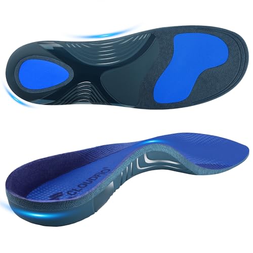 Cloudflo Plantar Fasciitis Insoles for Men Women,High Arch Support for Pain Relief,Shoe Inserts Orthotic for Flat Feet,Work Boot Insoles for Shock Absorbing Inserts (Fit for Standing All Day) DB-XL