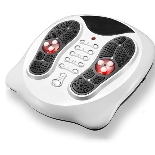 FIT KING Neuropathy Pain Relief for Feet Massager, EMS Foot Massager for Neuropathy with TENS Pads, Foot Circulation Stimulator for Plantar Fasciitis, Diabetes Feet Pain Relief