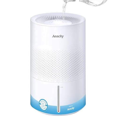 AEOCKY Mist-Free Evaporative Humidifier, No White Dust for Baby, 4.5L Humidifiers with Auto, Dry Filter, Self-Clean, Power & Sleep Mode, Timer for Bedroom, Home, Nursery