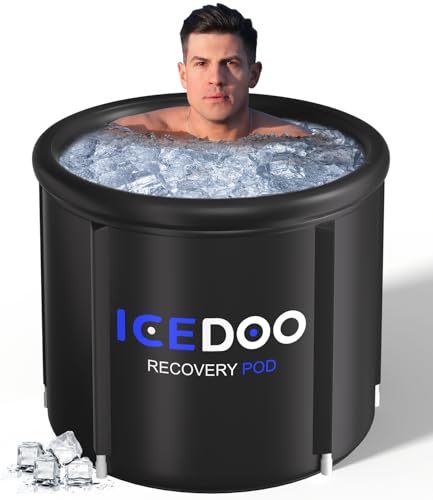 Wxtkkom Ice Bath Tub for Athletes, 119 Gallons Hot & Cold Plunge Tub with Cover for Recovery, Cold Water Therapy, Multiple Layered Portable Hot Tubs for Water Therapy, Bathtub Walls & Surrounds