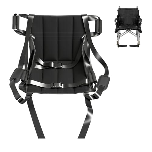 Patient Lift Transfer Belt for Wheelchair to Car/Bed, Emergency Evacuation Chair Stair Lift Assist pad, Portable Home Slide Board Sling Seat Cushion for Transferring Elderly and Disabled People.