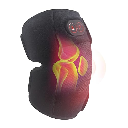 Telepepe Knee Massager, Cordless Knee Heating Pad for Knee Pain Relief, Heated Knee Brace with Heat and Vibration Massage 30 Minutes Auto-off, Gifts for Seniors Women Men(Single)