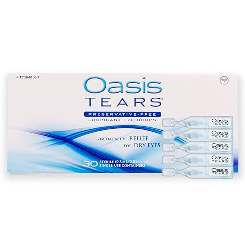 OT6100 - Oasis TEARS® Preservative-Free Lubricant Eye Drops Relief for Dry Eyes | 30 Single-Use Containers | 0.01 FL OZ (0.3 mL)