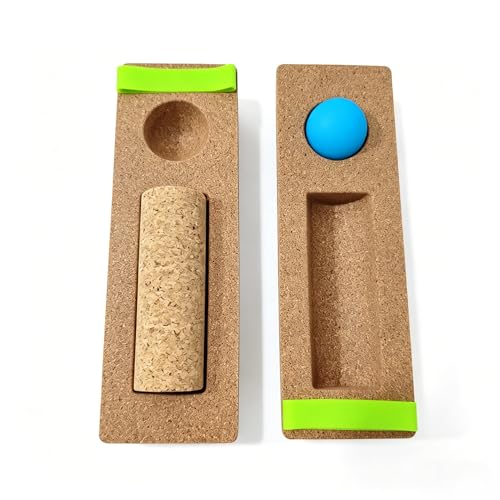 Cork Balance Board, 4-in-1 Natural Cork Ankle Stability Trainer & Foot Strengthener for Enhanced Foot Strength, Balance Trainer, Home Gym Fall-Prevention Training