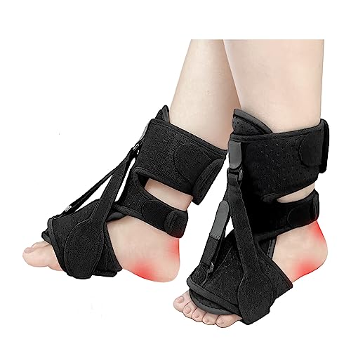 2 Pack Plantar Fasciitis Night Splint,Relieve Foot Pain Morning Foot Pain Achilles Tendinitis Foot Drop, Women & Men (Black)