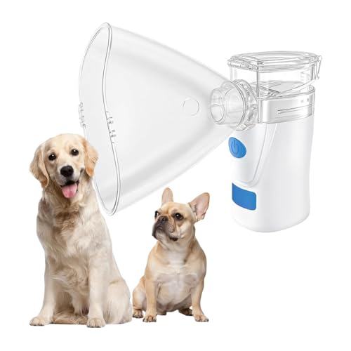 WIKSRY Nebulizer for Dogs Handheld Dog Nebulizer – Portable Pet Device with Dog Mask, USB Rechargeable, Quiet Operation
