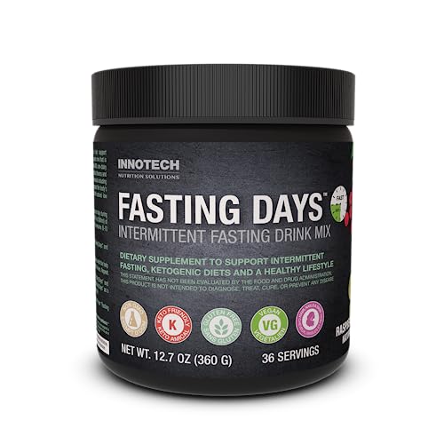 Innotech Nutrition Fasting Days Intermittent Fasting Drink Mix Metabolic & Electrolyte Support 42 Essential Ingredients Raspberry Lime 360g
