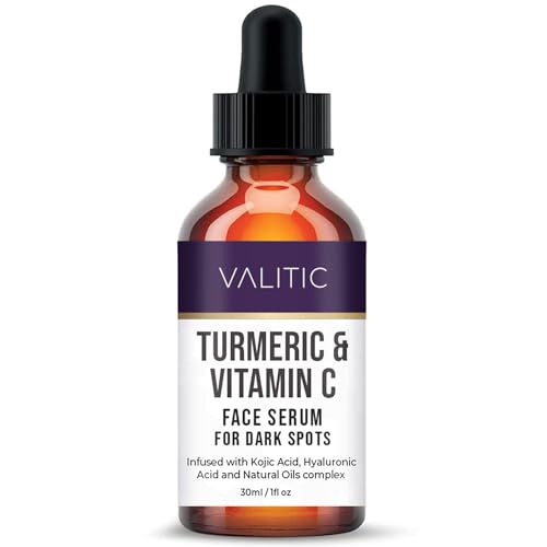 VALITIC Vitamin C Serum - Anti Aging and Dark Spot Remover for Face, Skin Care with Niacinamide, Hyaluronic Acid, Collagen, Kojic Acid, Turmeric - Brightening Face Serum 1 fl oz