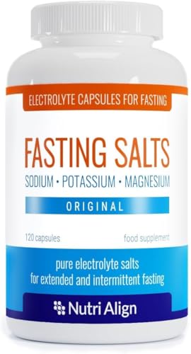 Nutri-Align Fasting Salts Fasting Electrolytes, 120 Capsules | Pure Electrolyte Capsules for Extended and Intermittent Fasting | Sodium Potassium Magnesium Electrolytes | Sugar Free & Filler Free