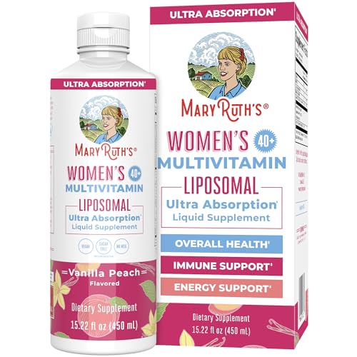 MARYRUTH'S Multivitamin Liposomal for Women 40+ | Womens Multivitamin Liposomal | Immune Support Supplement | Menopause Support| Methylated Multivitamin | Vegan | Sugar Free | Non-GMO | 15.22 Fl Oz