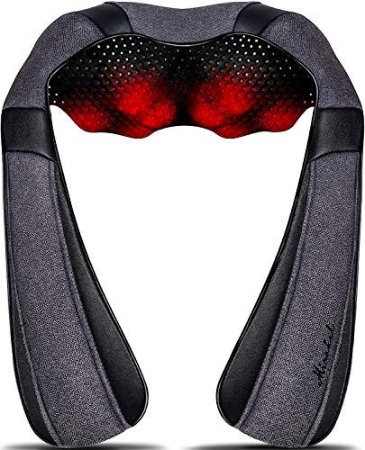 Mirakel Fathers Day Dad Gifts for Husband Men, Neck Massager for Pain Relief Deep Tissue, Electric Shiatsu Shoulder & Back Massager with Heat, Mothers Day Gifts for Mom Wife Women Her (NOT Cordless)