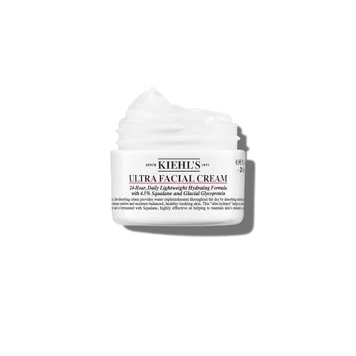 Kiehl's Ultra Facial Cream Moisturizer, Daily Lightweight Face Cream Hydrates Skin, Lotion with Pro-Ceramides, Provides Lasting Hydration and Moisture Surge, For All Skin Types, Fragrance Free