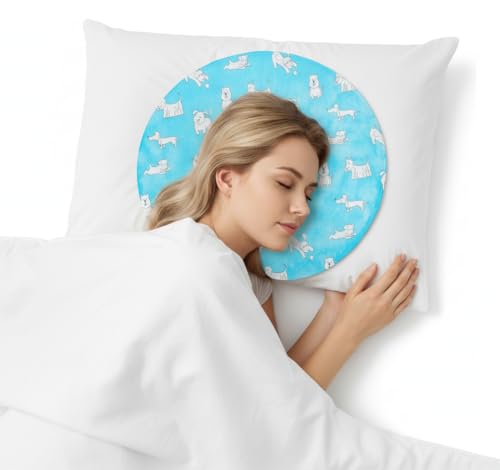 Cooling Gel Pad for Sleep - No Refrigeration Needed | Instant Relief for Hot Flashes, Night Sweats, Headaches & Muscle Pain | Dual-Sided Comfort Pillow Cooler for Adults, Kids & Pets