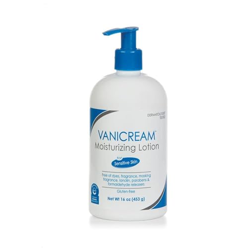 Vanicream Moisturizing Lotion, Body and Face Moisturizer with Pump, 16 Oz, Formulated without Common Irritants for Sensitive Skin, Lightweight & Non-Greasy, Restore Moisture & Soothe Irritated Skin